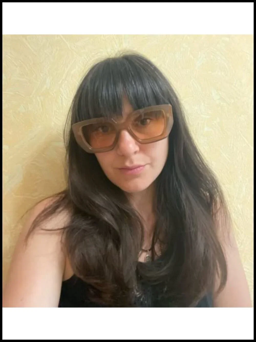 Oversized Square Sunglasses with UV400 Protection Thick Frame